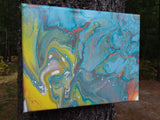 8" X 10" X 1/2" Acrylic Drop Painting-"Colorido"