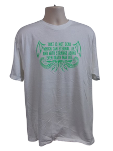 H.P. Lovecraft Quote XL Unisex White Delta Pro Weight 100% Pre-Shrunk Cotton Affiliate T-shirt