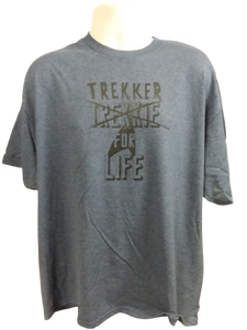 "Trekker" XL Blue/Gray Unisex Delta Pro Weight 100% Pre-Shrunk Cotton Affiliate T-shirt