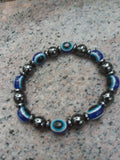 Magnetic Hematite Bead Protective Eye Expandable/Stretch Bracelet