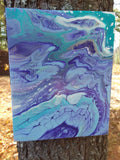 Vre Letan Ble 8" X 10" X 1/2" Acrylic Drop Painting