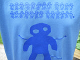 HooDooVooDoo Design (Dark Blue ink) on a Hanes Denim Blue color Comfort Blend Eco-Smart Unisex T-Shirt**ONLY 20 T-SHIRTS PRINTED FOR THIS BRAND/COLOR!!**