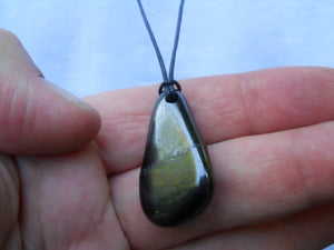 Authentic Shungite Tumbled Pendant on 30" Cord