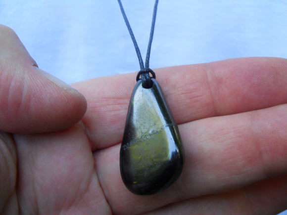 Authentic Shungite Tumbled Pendant on 30