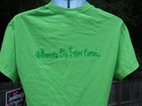 Leafy TC Unisex Medium Gildan Heavy Cotton Pre-Shrunk 100% Cotton Neon Green Colored T-Shirt/ One-Off